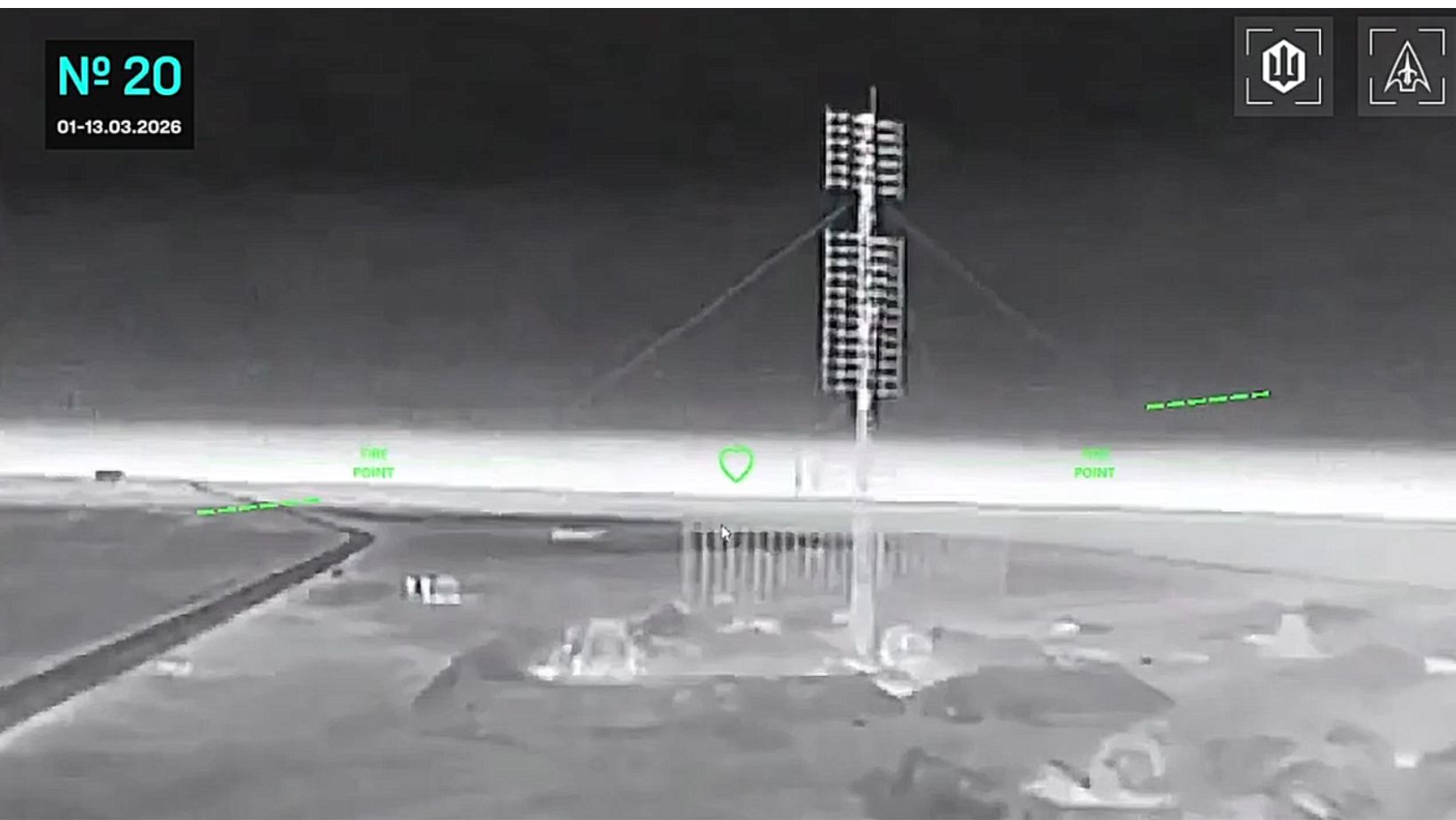 радіолокаційна станція 55Ж6 «Небо-У» в момент перед ударом